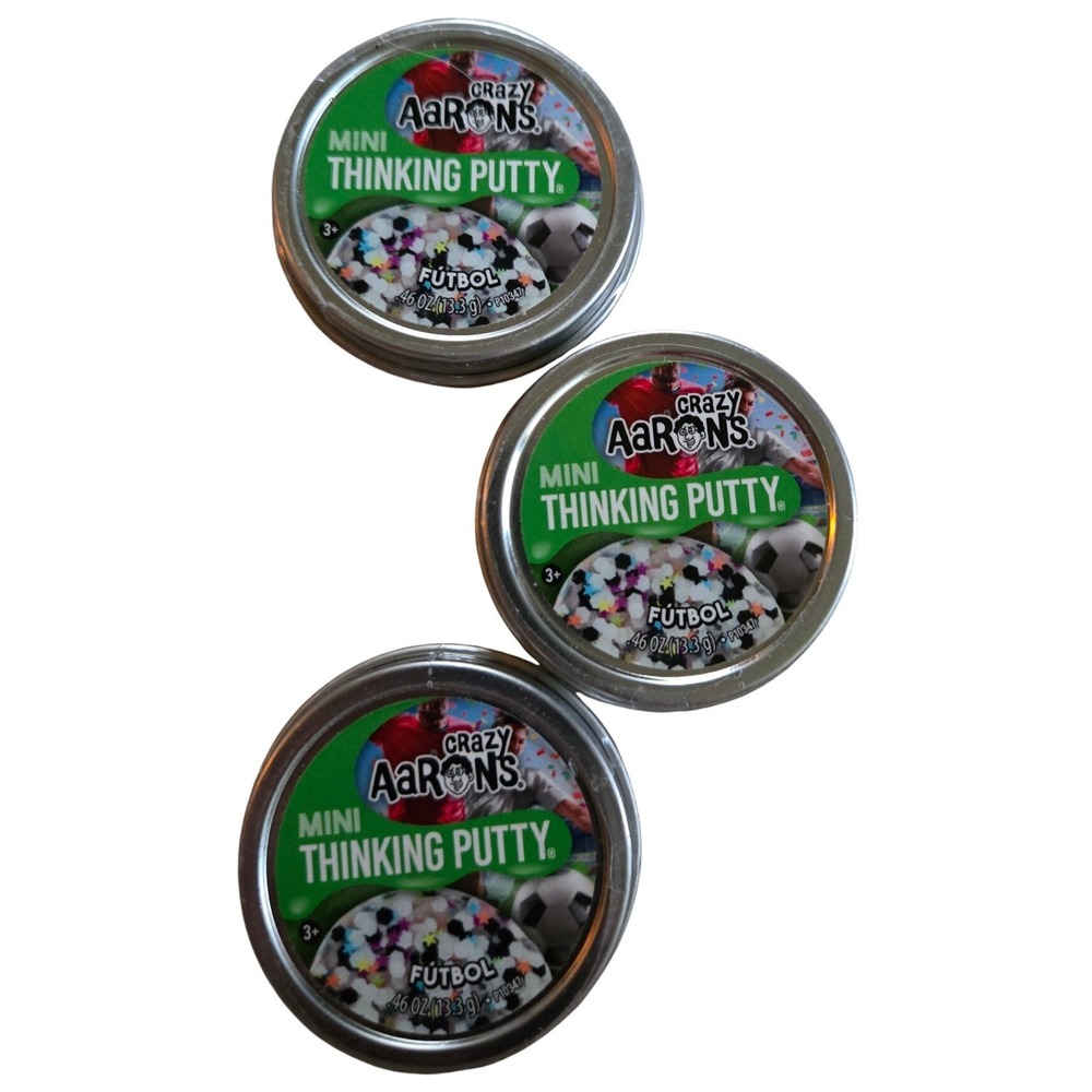 Crazy Aarons Mini Thinking Putty‎  0.46oz Multicolor Futbol 3-Pack P10347 FIFA